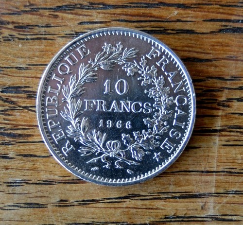 10 Francs Argent Hercule 1966 Vème république. - Imagen 4 de 4