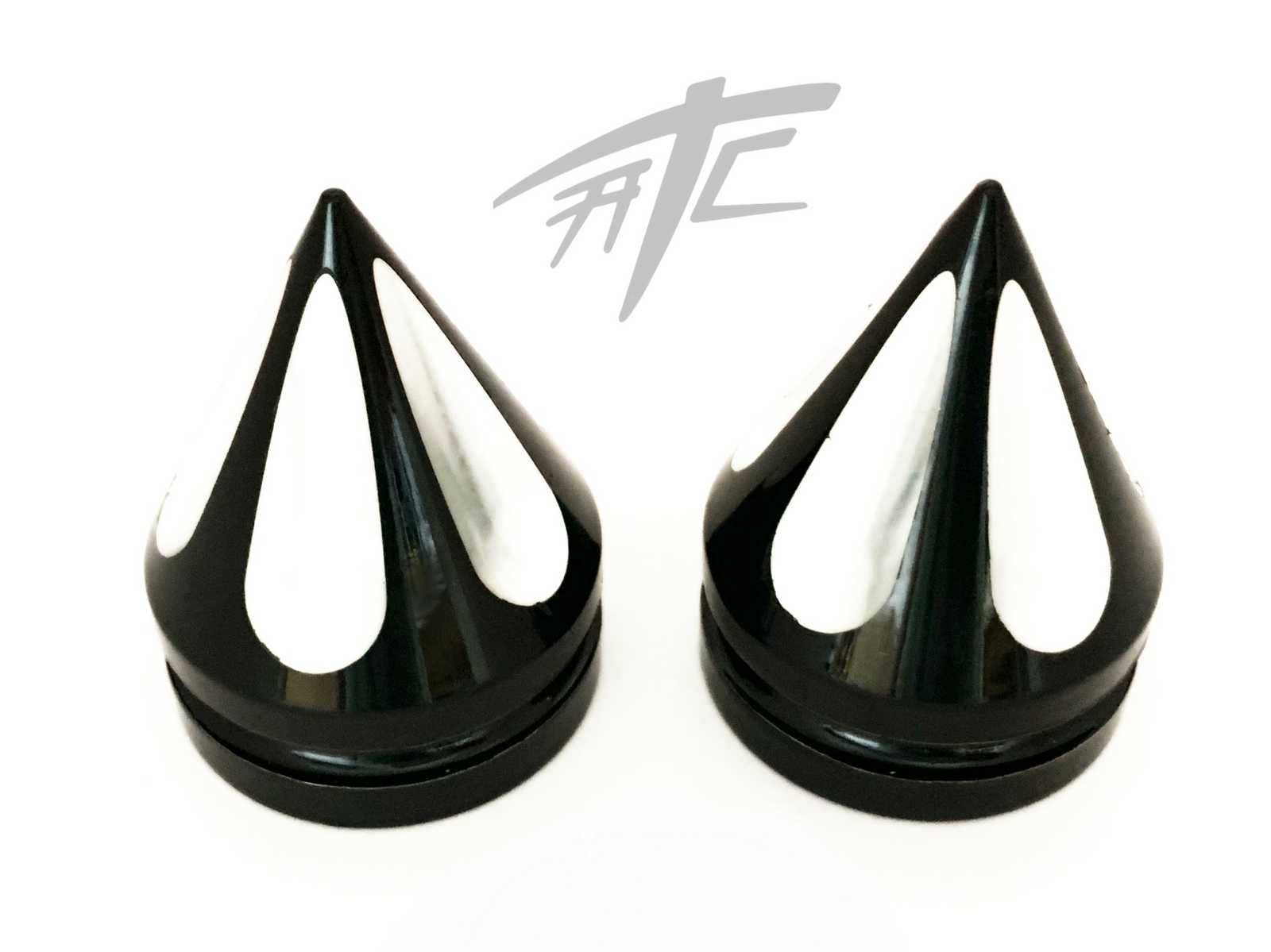 HAYABUSA BLACK CONTRAST CUT SPIKE BILLET FORK CAPS 2012 SUZUKI HAYABUSA