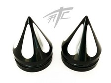 HAYABUSA BLACK CONTRAST CUT SPIKE BILLET FORK CAPS 2012 SUZUKI HAYABUSA