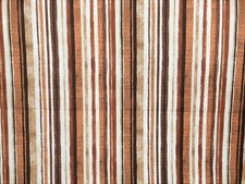 Brown Stripe Curtain Valance Beige Tan Ivory Fall Autumn Thanksgiving 14 x 42