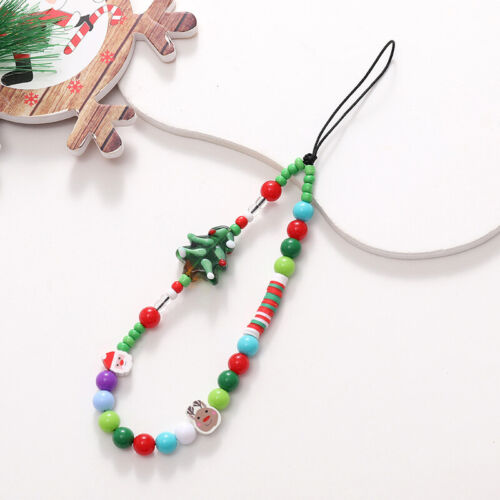 Christmas Gingerbread Beaded Phone Pendant Girl Anti-Lost Chain Hanging JewelJG - Bild 1 von 23