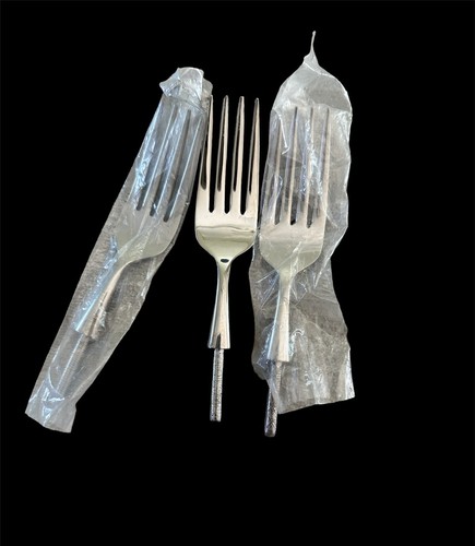 Japan Besteck Spitzen weiß Porzellan Griff Silberbesteck 4 Stck. Abendessen Gabeln - Bild 2 von 4