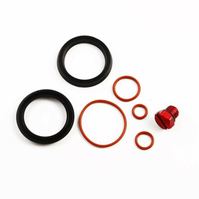 For Duramax Fuel Filter Head Rebuild Seal Kit With O-rings & Bleeder Screw Red