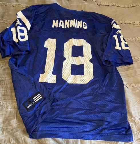 PEYTON MANNING Indianapolis COLTS Football ADIDAS Blue Youth XL Jersey NFL - Picture 2 of 3