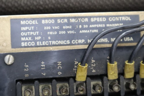 SECO Electronics 8804-NO 8800 SCR Motor Speed Control 220V 60Hz Used Warranty - Picture 3 of 11