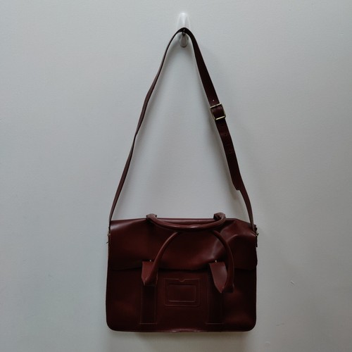 Dr Martens Large Handbag Shoulder Messenger Satchel Bag Red Cherry Leather 17" - Picture 7 of 12