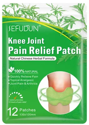 12 Knee Pain Relief Patches Natural Herbal Plasters for Arthritis, Muscle etc