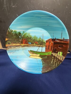 12 Inch Handpainted Gold Pan 1976 Holbrook Alaska