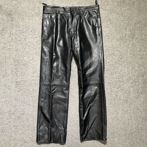 Wilsons Leather Pelle Studio Leather Pants Mens 3… - image 1