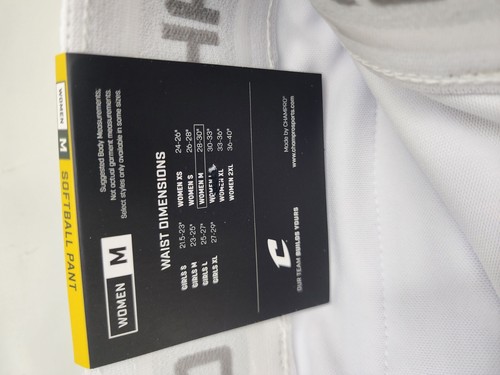 Champro Damen Softballhose - Fastpitch weiß mit marineblauer Pfeife BP11P Größe Med - Bild 5 von 10