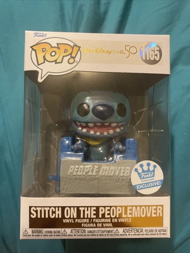 FUNKO POP! DISNEY #1165 STITCH ON PEOPLEMOVER FUNKO EXCLUSIVE NEW WITH PROTECTOR