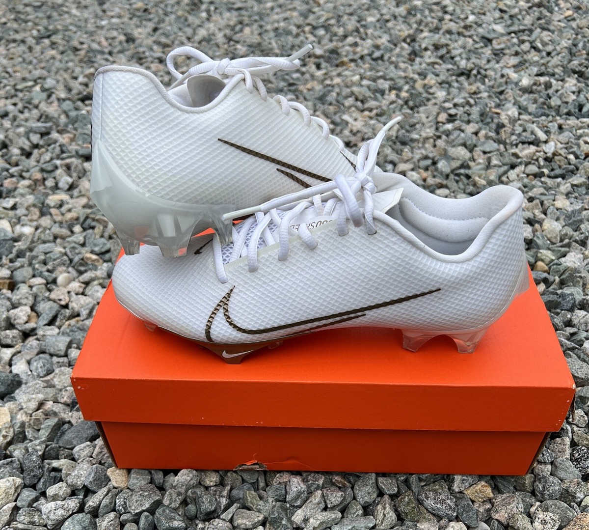 Nike Vapor Edge Speed 360 White Gold Football Cleats Mens Sz 7.5 CD0082-111 NEW Nike Vapor Edge Speed 360 White/Gold Football | Mercari main image 3