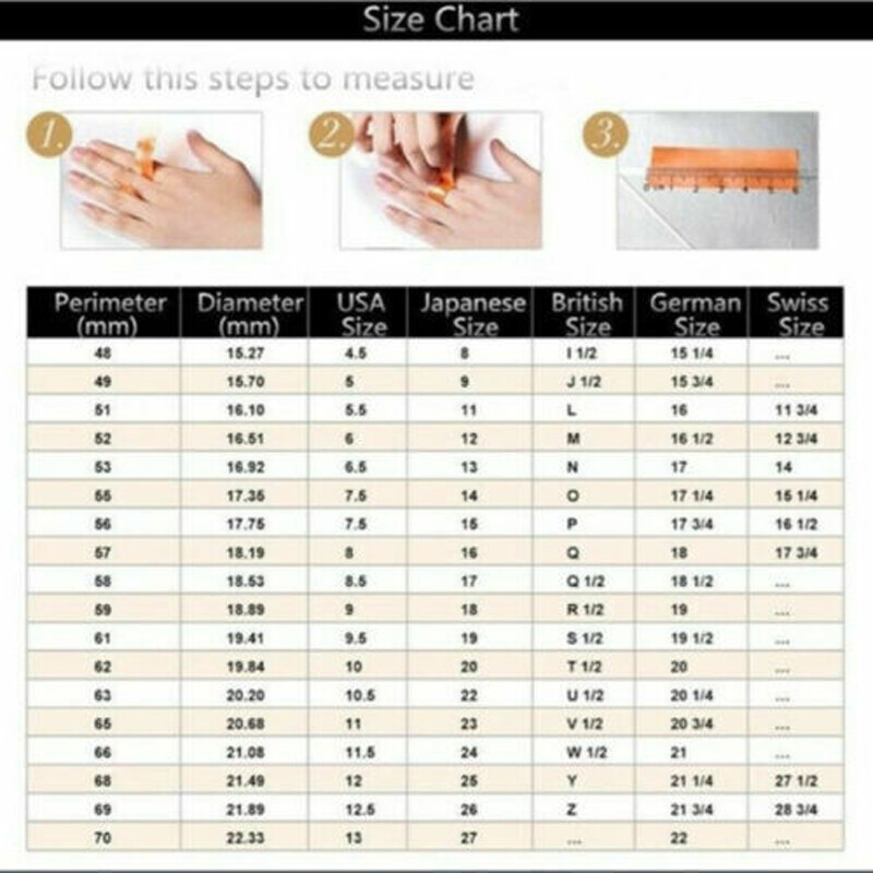 Elegant 925 Silver Rings Jewelry Cubic Zirconia Size 6-10 Women Wedding Ring - Zdjęcie 2 z 29