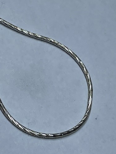 "Collar de cadena de 1 mm serpiente de oro blanco y amarillo macizo de 18k 15,5"" Italia" - Imagen 5 de 6