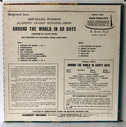 Cinema Sound Stage Orchestra AROUND THE WORLD IN 80 DAYS 1958 Somerset VG+/VG $2 - Bild 5 von 5
