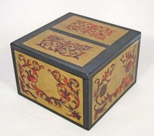 ANTIQUE BOULE JEWELRY JEWELLERY BOX ROSEWOOD & BRASS - Circa 1880 - Cabinet Case