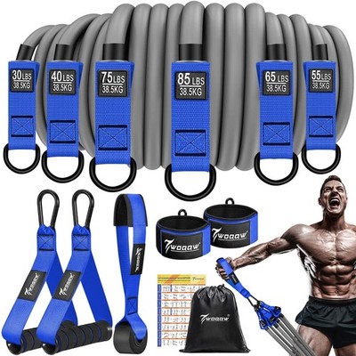 WOQQW Heavy Resistance Bands for Working Out, 350lbs/450lbs 350lbs, Blue 