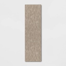 2'x7' Washable Weave Herringbone Runner Rug Cream - Threshold