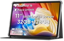 2026 Android 16 Tablet 11inch, Face Unlock, 18W Fast Charging, 32GB 128GB 1TB...