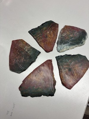 India Fancy Jasper Heat Treated Slabs Flint Knapping Arrow Heads Some Cracks