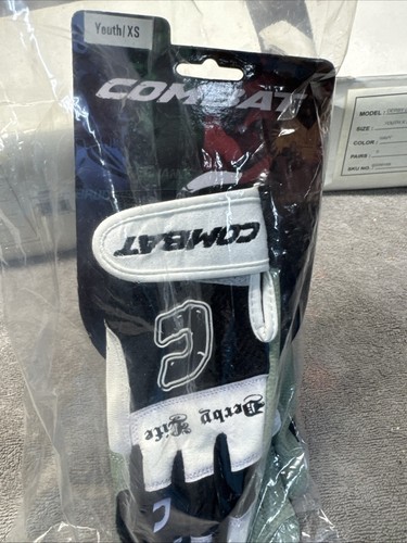 Ball•#11 Combat Derby Life Ultra Dry Mesh Black Batting Gloves Youth XS NOS - Picture 5 of 11