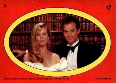 1989 Topps Batman #3 Vicki Vale & Bruce Wayne Stickers