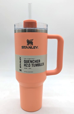 #ad *NEW* STANLEY 40 oz Stainless Steel H2.0 Flowstate Quencher Tumbler Melon $29.99