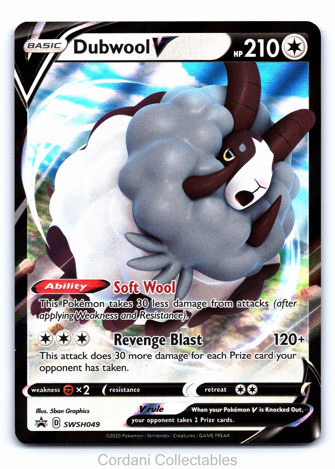 Dubwool V SWSH049 - SWSH Black Star Promo - Pokemon Card - Near Mint