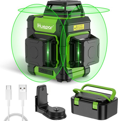 Laser Level 360 Self Leveling, Rechargeable Green Laser 3X360° Cross Line Lazer