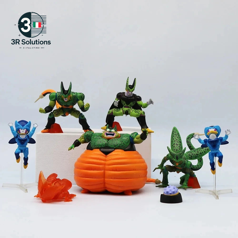 7 Pz/Set Dragon Ball Z Cell Figura Cella Perfetta Prima Forma Action Figures In
