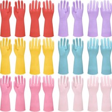 12 Pairs Cleaning Gloves for Dishwashing Reusable Kitchen Gloves for Washing ...