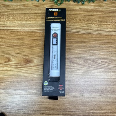 JOHNSON LEVEL & TOOL 1888-0700 7'' Digital Angle Locator and Ruler New In Box