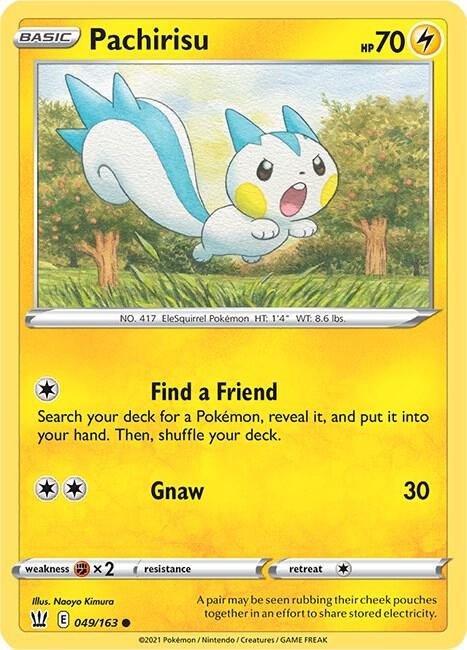 Pachirisu 049/163 Common SWSH05: Battle Styles LP LP Reverse Holo