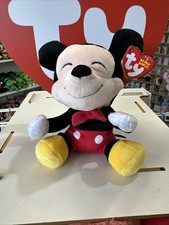 NEW Ty Original Beanie Babies Disney MICKEY MOUSE 7.5  Soft Plushy Version NWTs