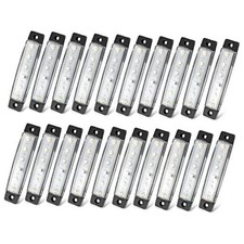  Pack of 20 3.8 Inch 6 LED Side Clearance Marker Light Rear Reverse White