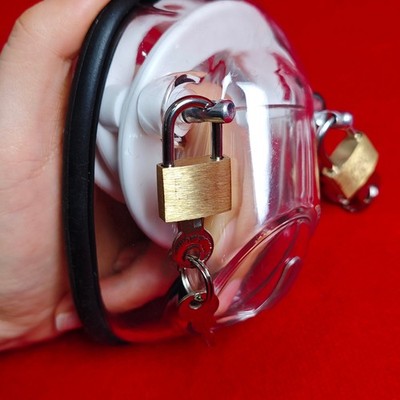 Male Fully Restraint Bowl Chastity Cage Belt Sissy Bondage Virginity Device BDSM