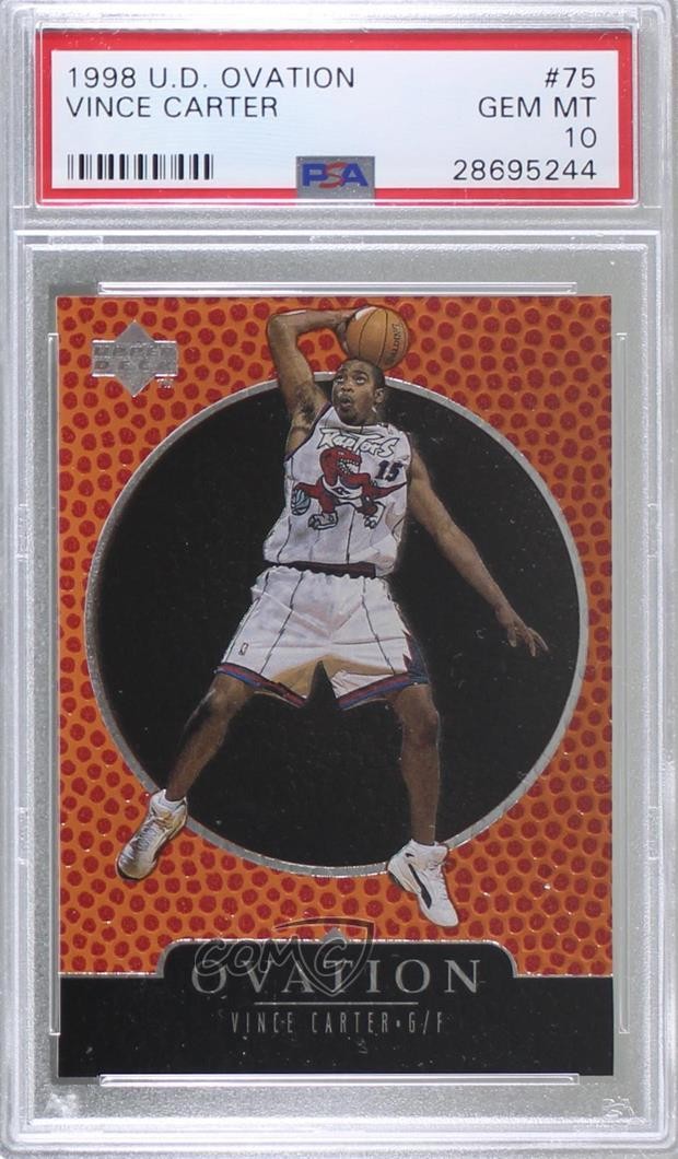 1998-99 Upper Deck Ovation Vince Carter #75 PSA 10 GEM MT HOF 0u7