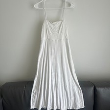 fashion nova white maxi dress size xl stretch graduation wedding reception