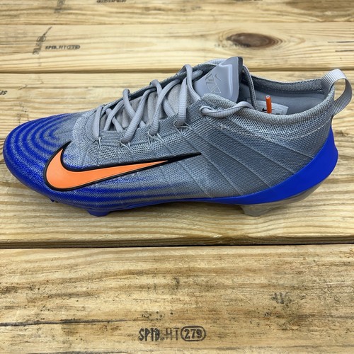 Nike Vapor Elite 1 Mens Football Cleats GREY-ORANGE/BLUE FB3288-100 Sz 11.5 - Picture 3 of 9