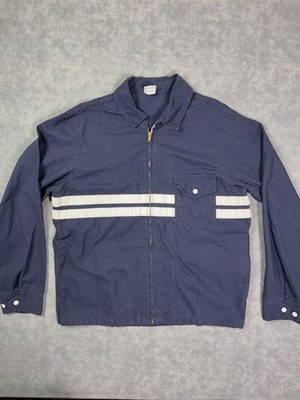 Birdwell Beach Britches Jacket Mens XL Blue Windbreaker Full Zip Striped