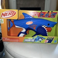 Nerf Junior Wild Sharkfire Blaster Easy Play Toy Gun for Kids 6 & Up- 8 Nerf