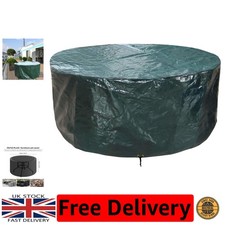 Image of Heavy-Duty Outdoor Furniture Covers - Round 102x71cm Table & Chair Set, Green
