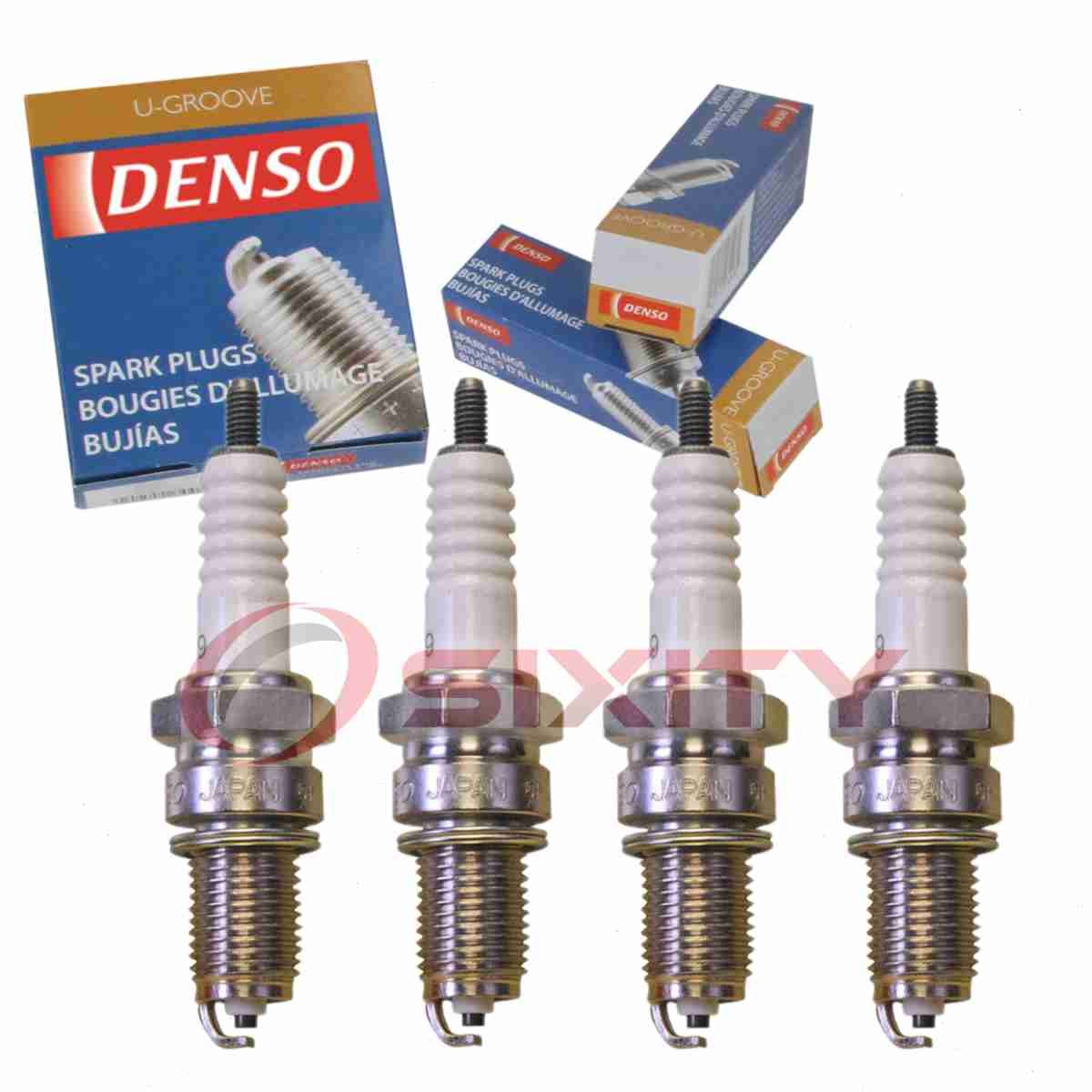4 pc DENSO 4111 Standard U-Groove Spark Plugs for X27EPR-U9 5329 Ignition ok
