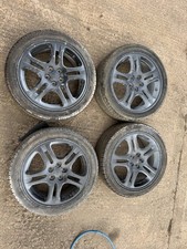 17” Impreza Wrx Black Alloy Wheels 5x100 Gc8 Bug Blob Eye