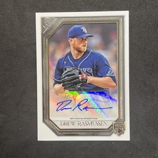 Drew Rasmussen 2021 Topps Gallery Autograph Rookie Card RC #RA-DR Rays Auto SP. rookie card picture