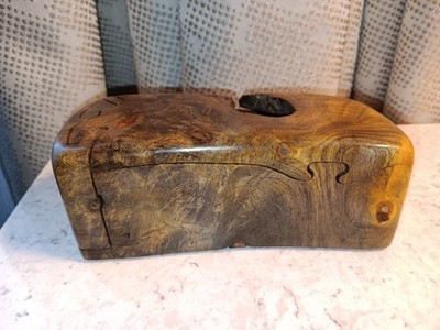 Vintage Richard Rothbard Signed 8 Piece Burl Wood Puzzle Box 