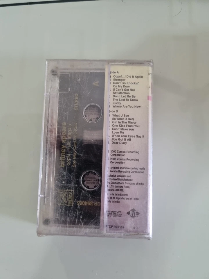Britney Spears Oops I Did It Again AUDIO CASSETTE INDIA IMPORT SEALED MINT - Image 3 of 4