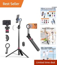 Adjustable 69" Telescopic Tripod with MagSafe  Wireless Remote for Smartphones