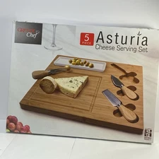 Asturia Grande Chef 5-piece Cheese Serving Set Brand New in Original Box