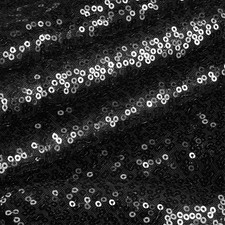 Sequin Fabric by the Yard - 2 Yard Black Sequin Fabric, Glitter Fabric Sparkly S